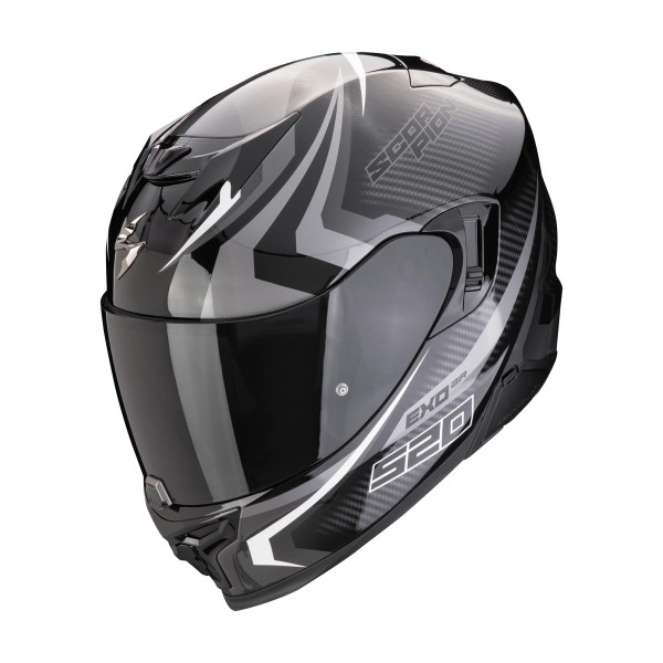 Scorpion motorcycle helmet Exo 520 Evo Air Terra black silver white long rides