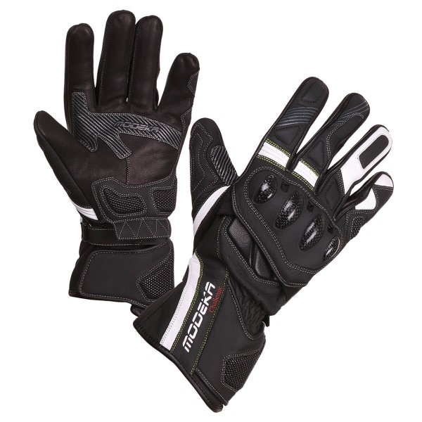 Modeka Glove Challenge Long Black and White