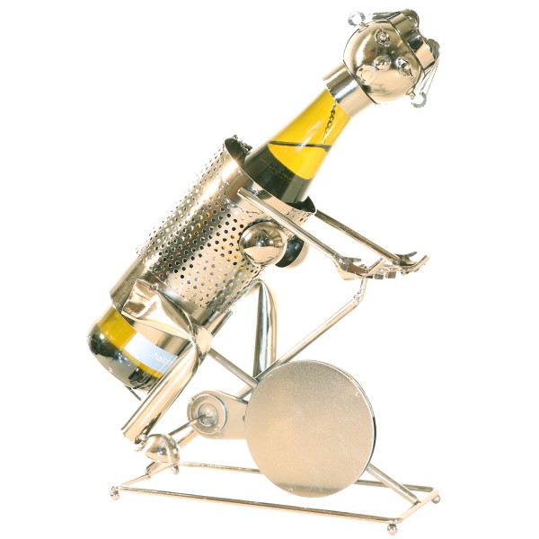 PiWear Weinflaschenhalter Metall Radfahrer