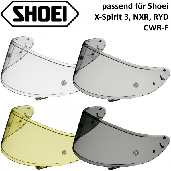 Shoei Visier CWR-F racing (X-Spirit 3, NXR, RYD)