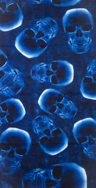 PiWear Tubular Scarf Skull Blue