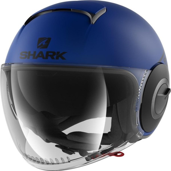 Shark Nano Street Neon schwarz-blau matt Motorradhelm Visier sonnenblende kratzfest