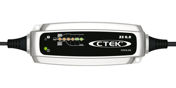 CTEK XS 0.8 EU 12V Batterieladegerät für kleine Blei-Säure Batterien mit Erhaltungsladungs-Funktion