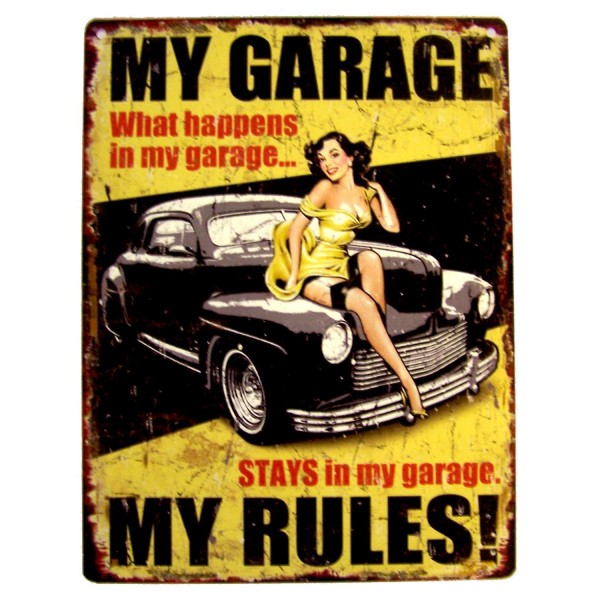 PiWear Blechschild My Garage-My Rules