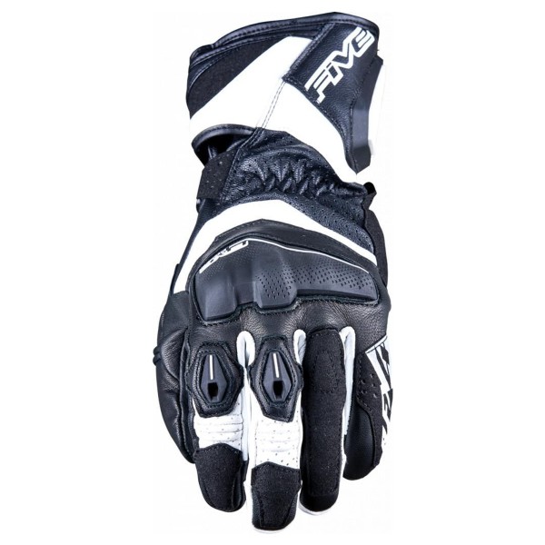 Five RFX4 Evo Schwarz-Weiß Leder Sporthandschuh mit Protektoren