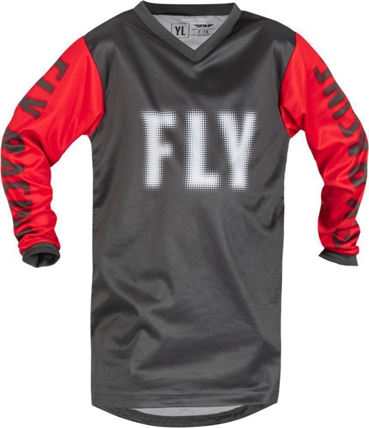 Fly MX-Jersey Kinder F-16 grau-rot