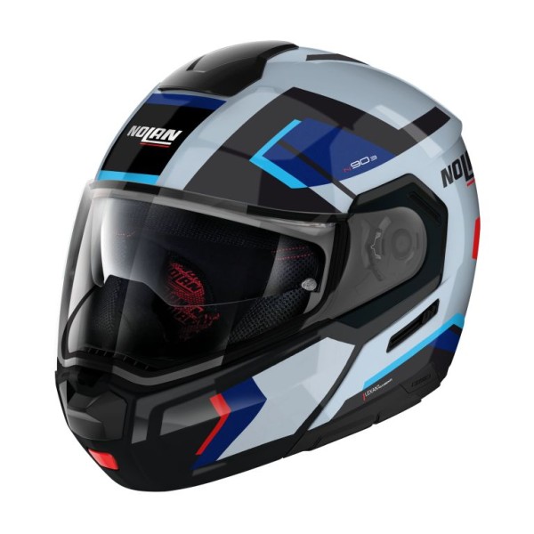 Nolan motorcycle helmet N90-3 Lighthouse N-050 black light blue flip-up helmet