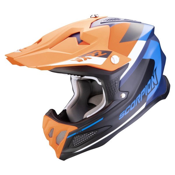 Scorpion VX 22 Air Beta Matt blue orange Enduro Offroad Quad cross helmet