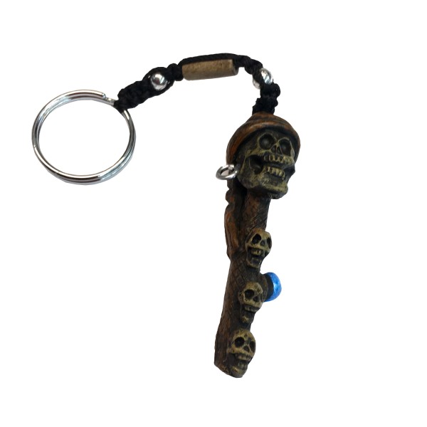 PiWear Keychain - Skull Brown Bandana