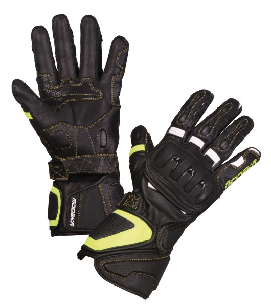 Modeka Glove Daren Black-White-Neon Yellow