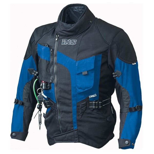 IXS Stunt Textiljacke mit Airbag Jacke blau schwarz Gr. L