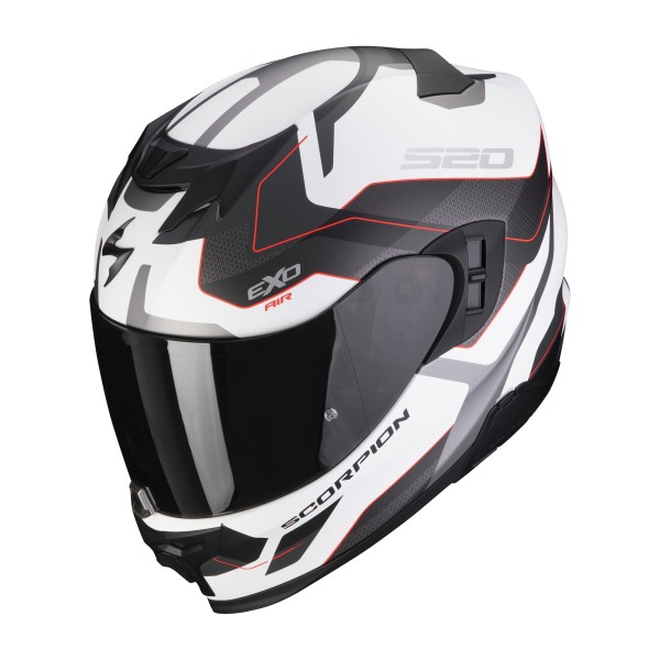 Scorpion motorcycle helmet Exo 520 Evo Air Elan matt white silver red long rides