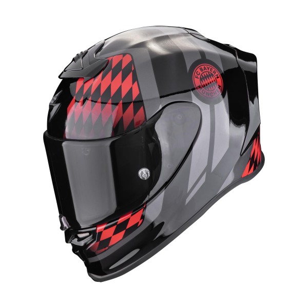 Exo-R1 Evo Air FC Bayern Black-Red, Scorpion, motorcycle helmet, full-face helmet, Exo, Evo, Air, FC, Bayern, black, red, racing, motorcycle accessories