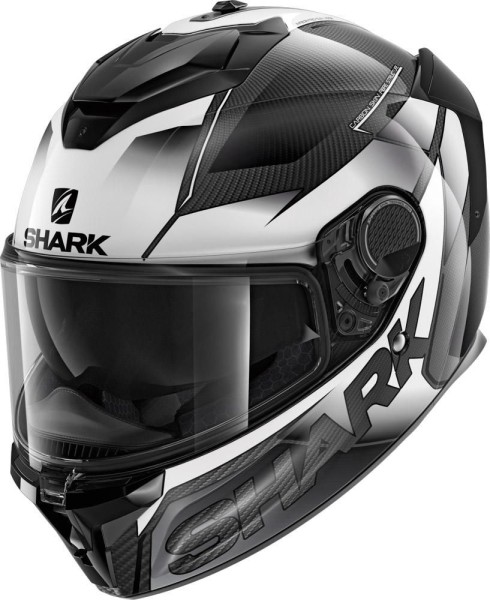 Shark Spartan GT Carbon Shestter schwarz-weiß Motorradhelm Integralhelm Visier Pinlock Sonneblende
