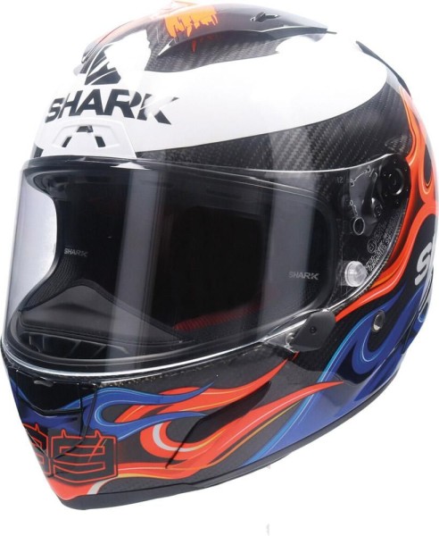 Shark Race-R Pro Carbon Lorenzo 2019 blau rot Motorradhelm Integralhelm kratz- und beschlagfreies Vi