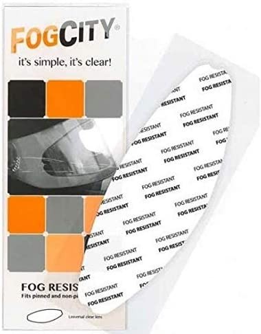 IXS Universal Clear Anti-Fog Shield for All Helmets Antifog Antifog Fogcity by Pinlock Self-Adhesive