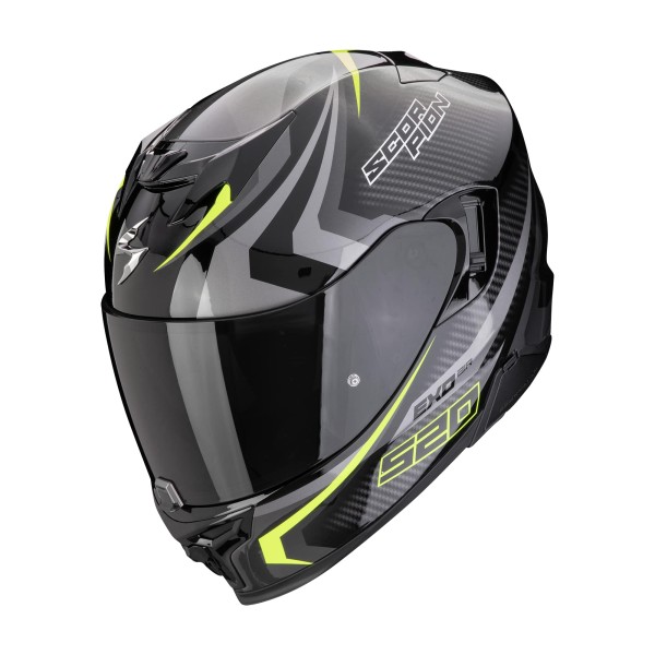 Scorpion motorcycle helmet Exo 520 Evo Air Terra black silver neon-yellow riding