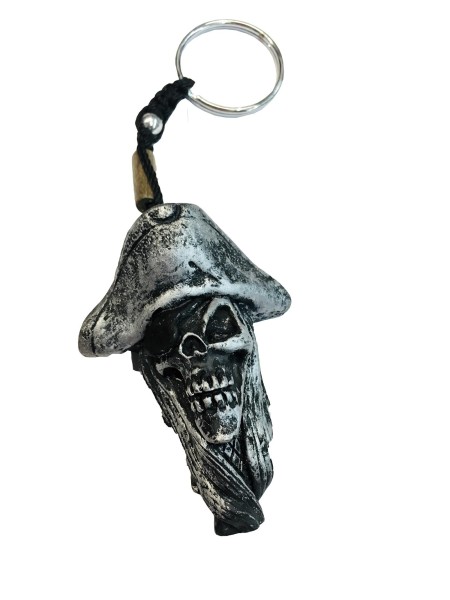 PiWear Keychain - Pirate's Head Silver