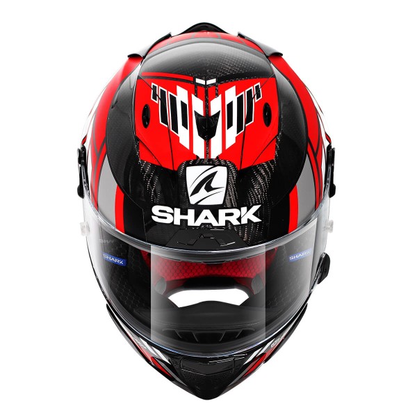 Shark Race-R Pro Carbon Zarco Speedblock rot weiß Motorradhelm Integralhelm Visier Sonnenvisier für