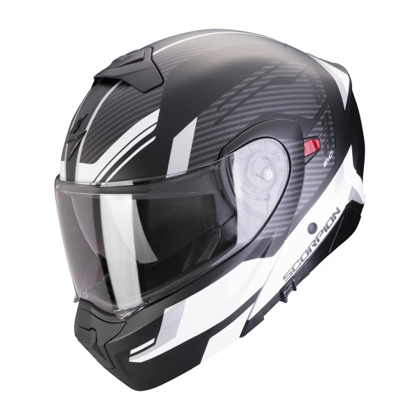 Scorpion Exo 930 Evo Sikon matt black silver white flip-up helmet Modular helmet