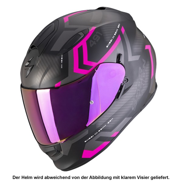 Scorpion motorcycle helmet Exo-491 Spin black-pink matt with sun visor