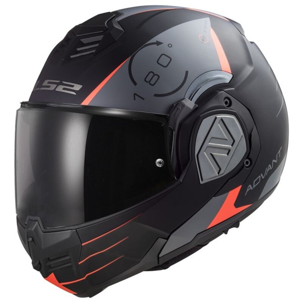 LS2 FF906 Advant Codex matt black titanium modular helmet pinlock visor sun visor flip-up helmet touring helmet